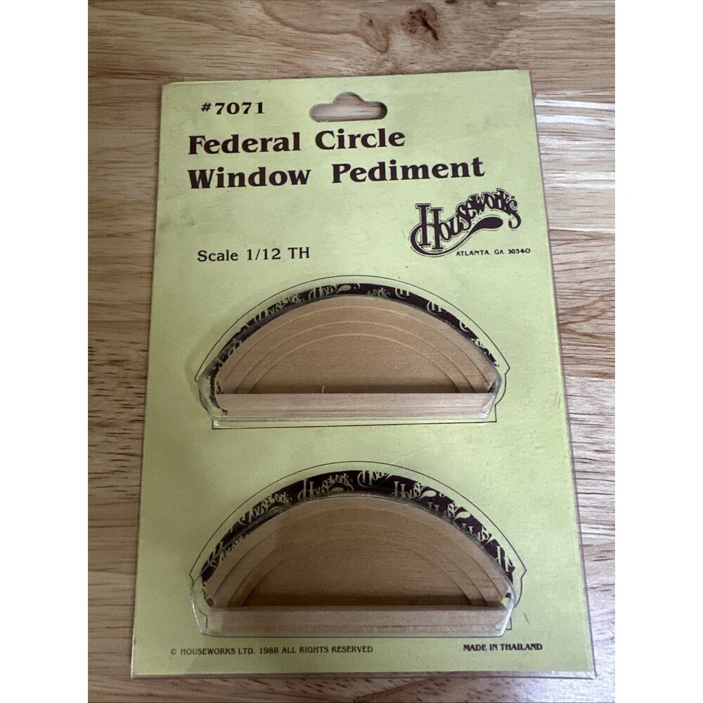 Housework Federal Circle Window Pediment Dollhouse